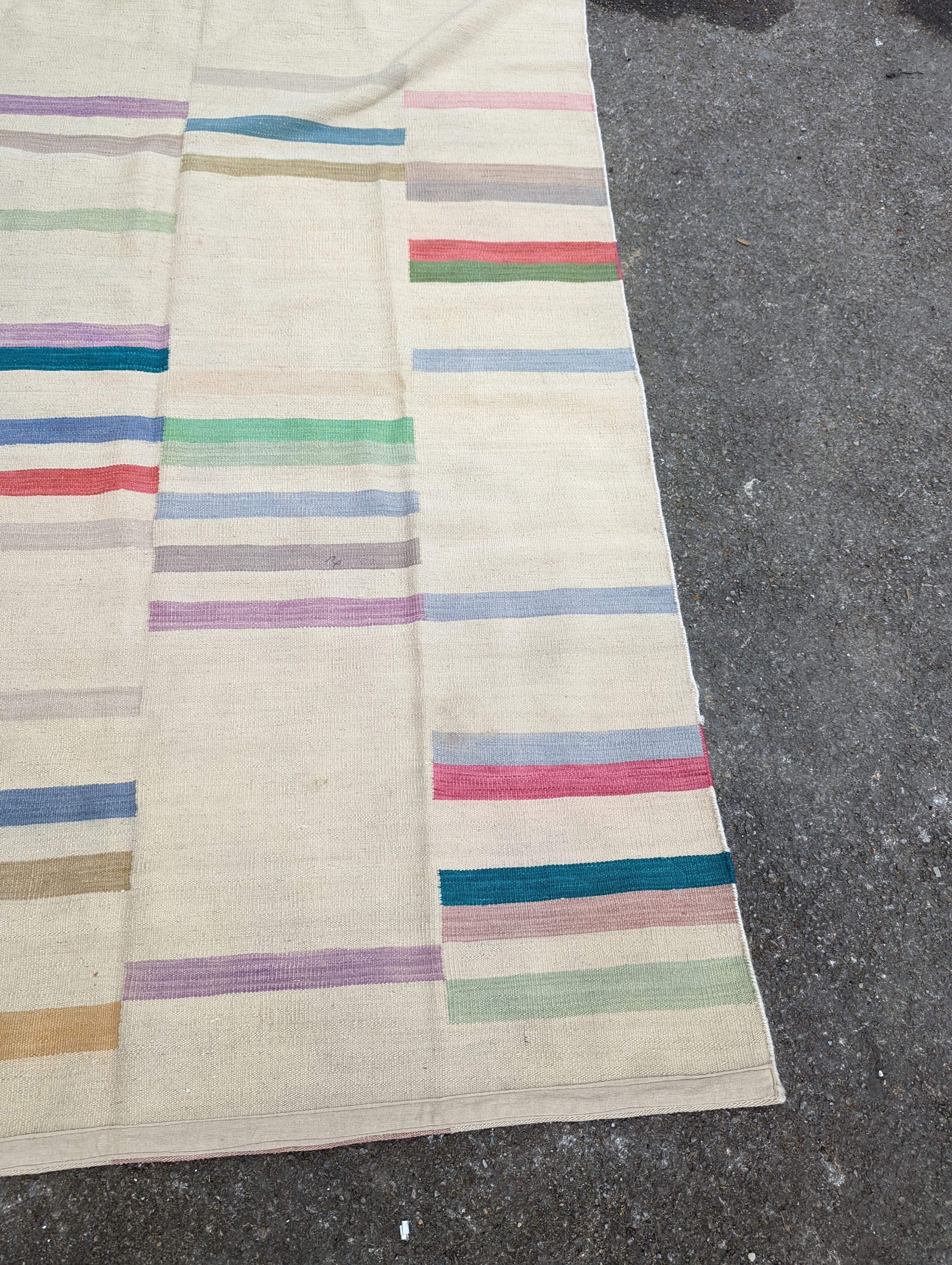 A contemporary Paul Smith inspired Kilim carpet, approx. 200 x 120